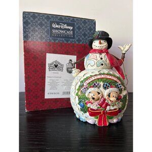 Disney Traditions Jim Shore Seasons Greetings Snowman Figurine Mickey & Minnie
